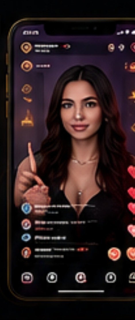 Creatorin in a premium LIVE phone interface